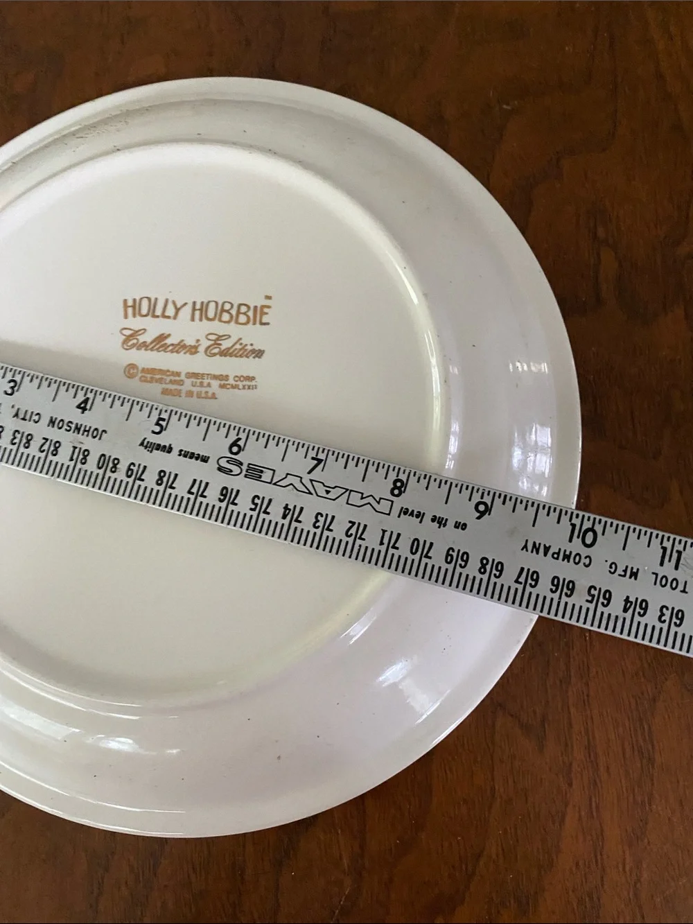 Holly Hobbie 1972 Collector Plate Nothing Lasts Longer than a Happy Memory